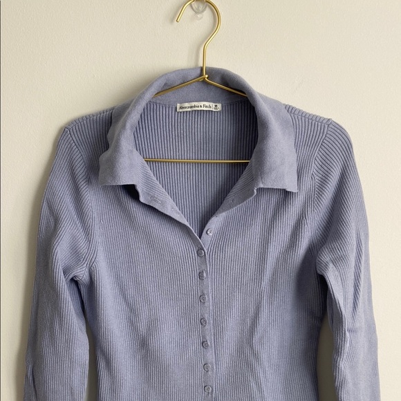 Abercrombie Slim Collared Cardigan SIZE M - Picture 4 of 8